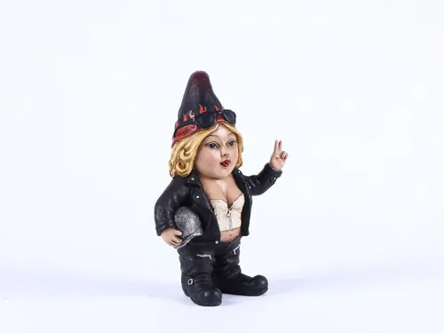 Vista 6 de Mujer Biker Gnomo con casco - Estatua de gnomada