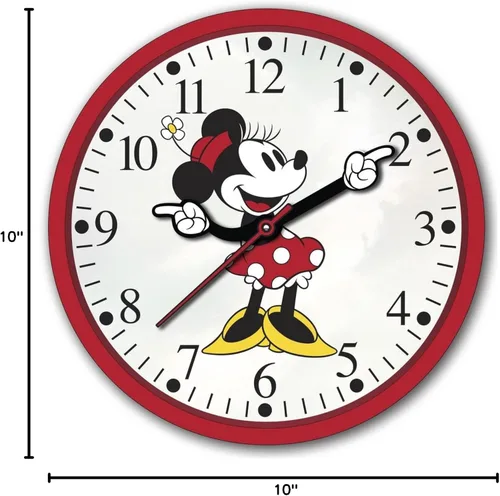 Vista 3 de Accutime Minnie Mouse Reloj Retro Manos 10" Reloj de pared