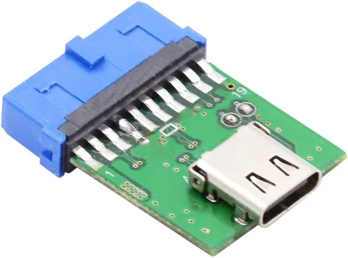 Vista 10 de Puertos duales USB 3.1 tipo C USB-C hembra a USB 2.0 placa madre 9pin 10pin adaptador de cabecera PCBA 480Mbps