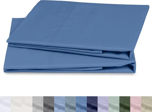 Vista 17 de California Design Den Juego de 2 fundas de almohada de 100 % algodón orgánico tamaño Queen/estándar, suaves y nítidas fundas de almohada de algodón