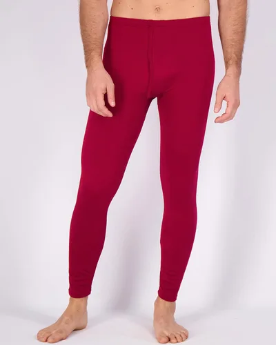 Vista 6 de Real Essentials Paquete de 3: ropa interior térmica para hombre, capa base, pantalones con forro polar con bragueta – parte inferior larga