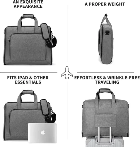 Vista 6 de Bolsa de ropa para viajes, bolsa grande para colgar en la ropa, bolsa de vestir