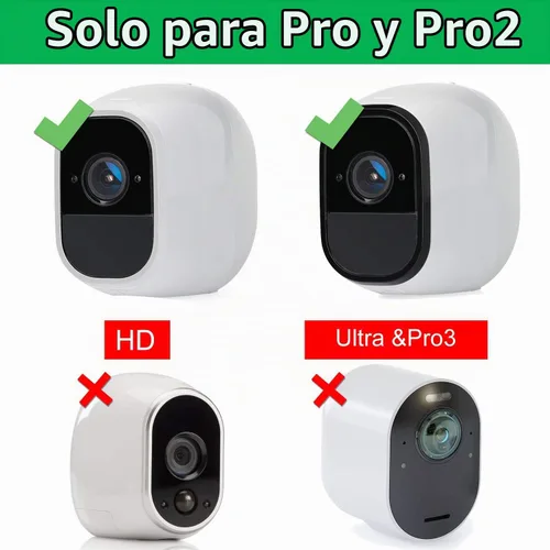 Vista 2 de iTODOS Panel solar compatible con cámaras Arlo Pro y Arlo Pro2, cable de alimentación de 11.8 pies y montaje ajustable (paquete de 2, plateado)