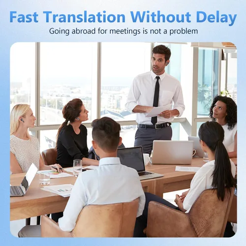 Vista 7 de Auriculares de traducción en tiempo real, 3 en 1 traductor de idiomas en tiempo real, 144 idiomas y acentos, auriculares de traducción inalámbricos