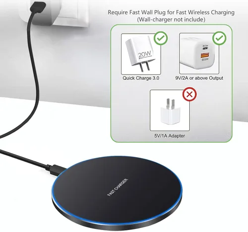 Vista 7 de Almohadilla de carga inalámbrica rápida de 20 W, estación de carga inalámbrica para teléfono compatible con iPhone 17