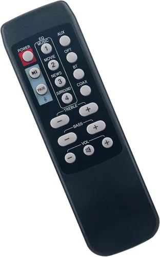 Vista 3 de Mando a distancia de repuesto NK6 aplicable para barra de sonido Nakamichi NK6 Sistema de altavoces de barra de sonido