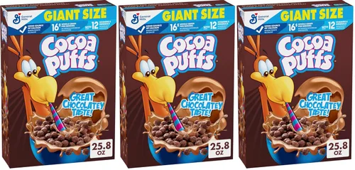 Vista 17 de Cocoa Puffs, cereales para el desayuno con sabor a chocolate, fabricados con grano entero, 10.4 oz