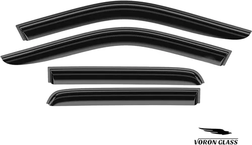 Vista 9 de Voron Glass Protectores de lluvia extra duraderos con cinta adhesiva para Ram 2500/3500 2011-2025 Mega Cab, deflectores de ventana, viseras