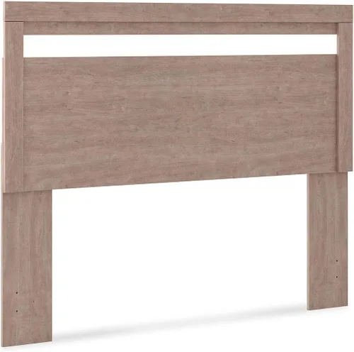 Vista 8 de Signature Design by Ashley Flannia - Cabecera moderna de plataforma, matrimonial, color marrón grisáceo Beige