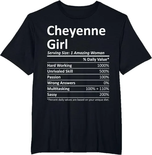 Vista 36 de CHEYENNE GIRL WY WYOMING - Camiseta divertida de regalo de City Home Roots USA, Negro, S