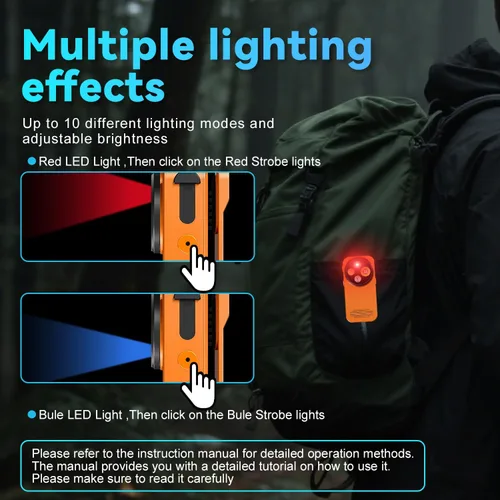 Vista 5 de Linterna EDC con clip, linterna recargable de 600 lúmenes, mini luz de bolsillo con clip con modo RGB, linterna pequeña magnética tipo C