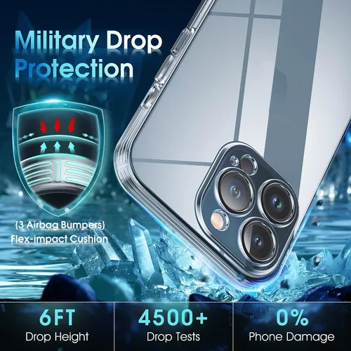 Vista 429 de Supdeal Funda cristalina transparente para iPhone 11, [No se amarillea] [Protección de la cámara] [Probado contra caídas de grado militar] Funda