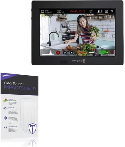 Vista 8 de BoxWave Protector de pantalla compatible con Blackmagic Video Assist 7 3G – ClearTouch Anti-Glare (2 unidades), antihuellas mate