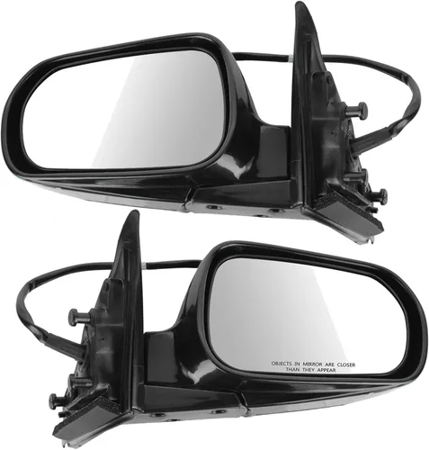 Vista 58 de TRQ Conjunto de 2 piezas de espejo lateral para conductor y pasajero, ajuste eléctrico, sin calefacción, sin memoria, color negro, compatible