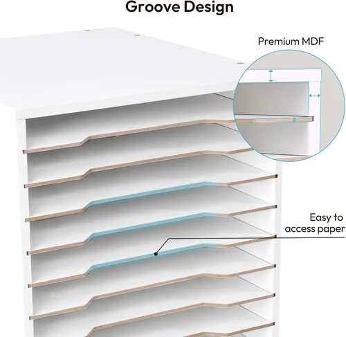 Vista 5 de Yumkfoi Organizador de papel de construcción de 9 x 12, clasificador de archivos ajustable de 10 niveles para papel A4, organizador de escritorio