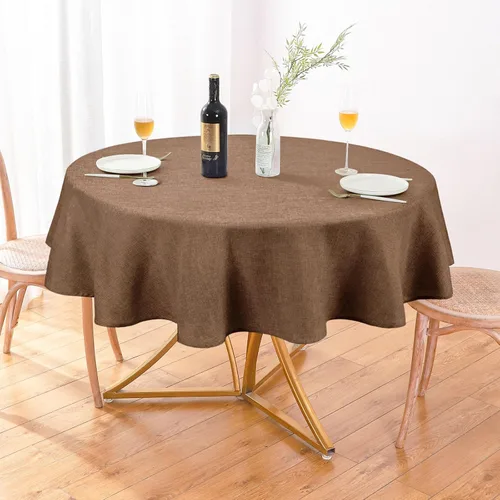 Vista 28 de AUSSPVOCT 2 manteles de lino texturizado para mesa rectangular, 52 x 70 pulgadas, mantel rectangular impermeable, lavable, tela para mesa
