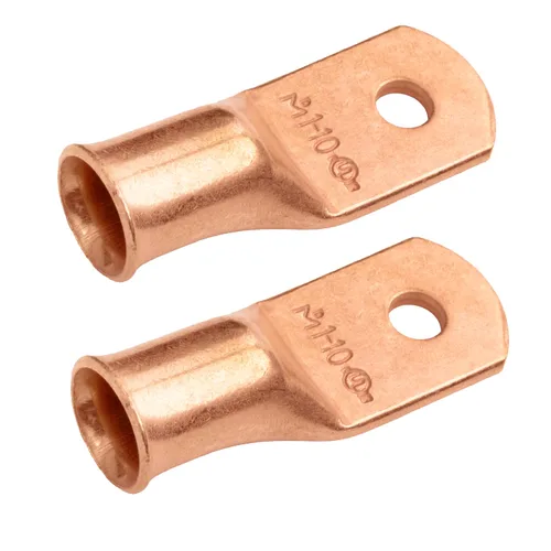 Vista 267 de SELTERM - 5 terminales de anillo resistentes para cable de batería, calibre 1/0 AWG, pernos de 1/2 pulgadas, terminales de calibre 0, ojales