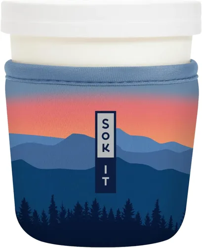 Vista 12 de Sok It IceCreamSok - Funda de neopreno aislada (flores abstractas, pintas de helado cónicas)