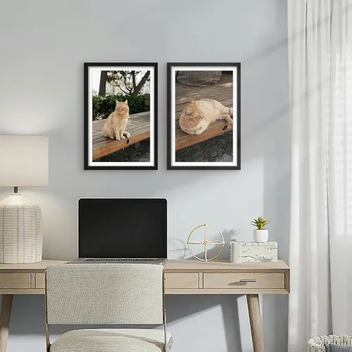 Vista 7 de PEALSN - Juego de 2 marcos de fotos de 12 x 18, muestra fotos de 11 x 17 con paspartú o 12 x 18 sin paspartú para montaje en pared, marcos para Negro