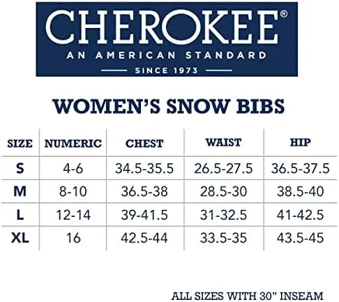 Vista 6 de Cherokee Babero de nieve aislado para mujer, pantalones de esquí resistentes al agua (S-3XL)