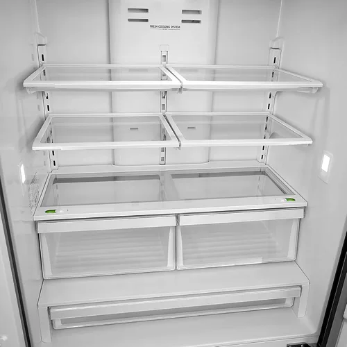 Vista 9 de 36 in. Lumin Coll 22.5 cu. ft. Refrigerador de puerta francesa, acero