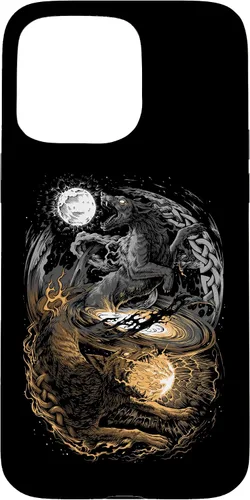 Vista 31 de Funda para iPhone 16 Lobo Viking Wolf Norse Mythology Pagan Ragnarok Wolves