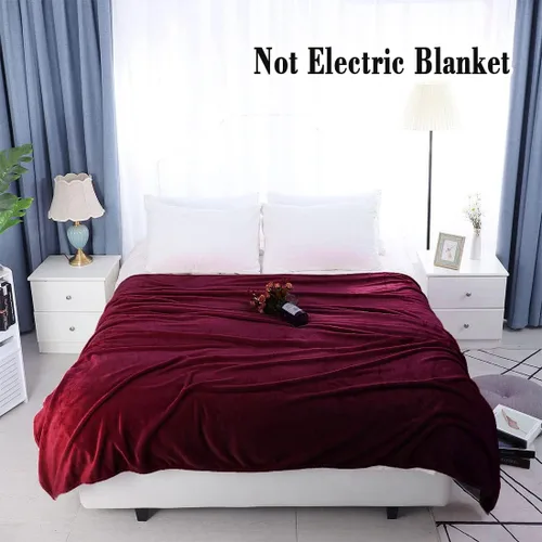 Vista 2 de uxcell Manta afelpada, suave, ligera, de microfibra, para cama o sofá
