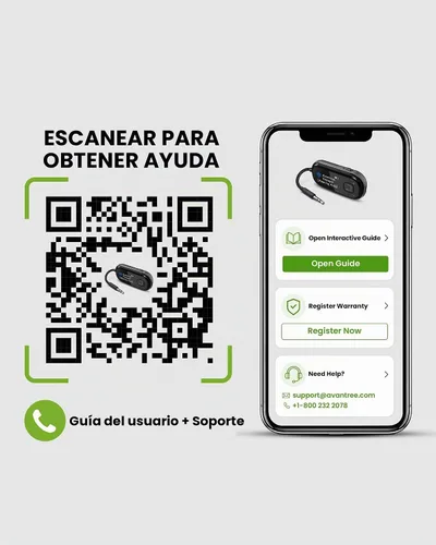 Vista 9 de Avantree Voyager Airplane - Adaptador Bluetooth con pantalla OLED Easy Pairing for AirPods, Bose & Bluetooth Headphones, aptX Adaptive & Auracast