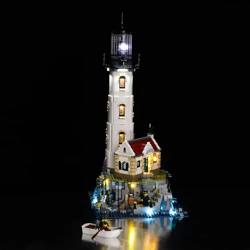 Vista 9 de Kyglaring Kit de luces LED compatible con Lego Set 21335, accesorios de iluminación compatibles con Home Ideas Faro motorizado, solo luces
