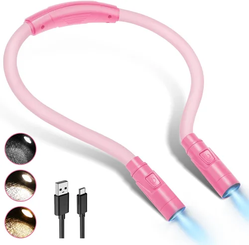 Vista 10 de Luz de cuello recargable manos libres con 3 modos de color ajustables, negro