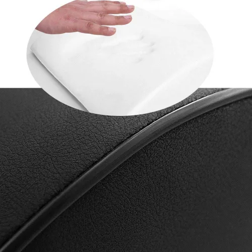 Vista 6 de Cojín lumbar de cuero artificial, almohada de apoyo para la parte inferior de la espalda del asiento del automóvil con espuma viscoelástica suave