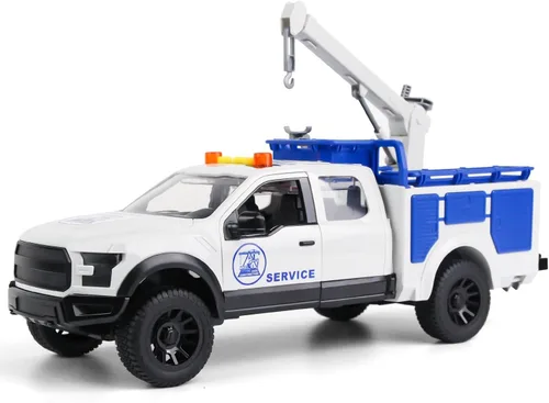 Vista 10 de Gran coche de policía de juguete con luces y música, una camioneta de juguete con puertas que se abren, para niños a partir de 3 años.