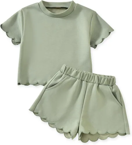 Vista 11 de Aalizzwell Traje de verano para niña pequeña 2-5T Púrpura