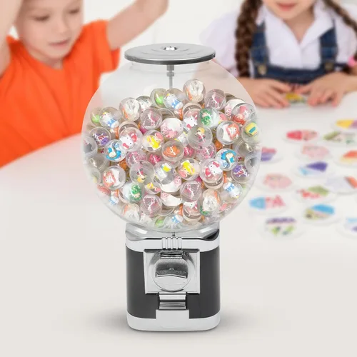 Vista 5 de DUIBAII Máquina comercial de dulces, máquina expendedora de dulces, máquina de chicles para niños, máquina rectangular de goma de mascar