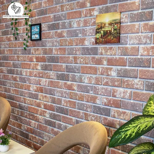 Vista 4 de IZODEKOR Paneles de pared 3D con efecto ladrillo, revestimiento, aspecto de piedra, revestimiento de espuma de poliestireno para sala de estar