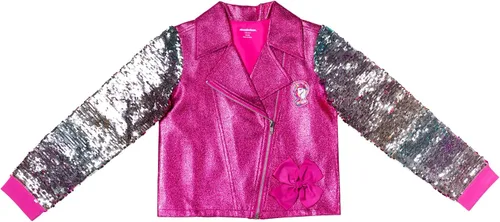 Vista 6 de JoJo Siwa Unicorn - Chaqueta bomberomoto con lentejuelas para niñas y niños grandes