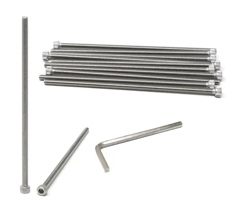Vista 167 de iexcell Kit de tornillos de cabeza hexagonal de acero inoxidable 304, 100 unidades M2 x 0.157 in, paso de rosca de 0.016 in