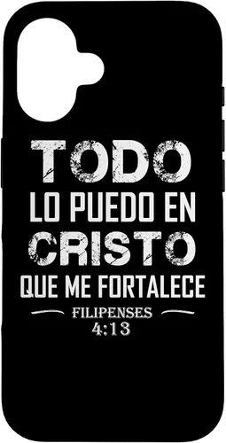 Vista 32 de Filipenses - Carcasa para iPhone 17 con texto en inglés "Todo Lo Puedo En Cristo