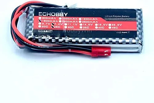 Vista 6 de 7.4V 2S 1500mAh 25C LiPO batería JST enchufe para RC modelo avión FPV Drone