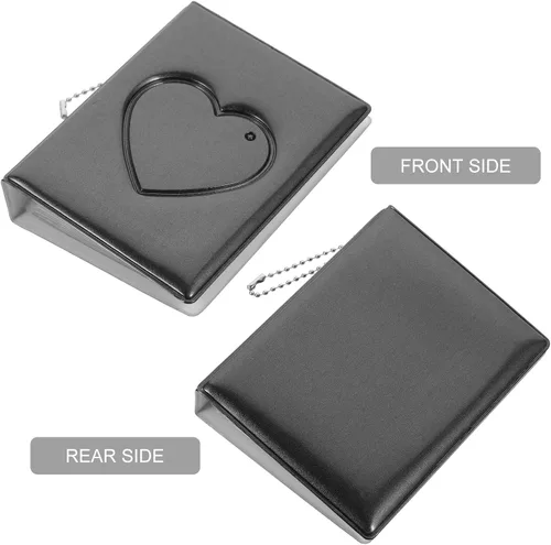 Vista 7 de PRETYZOOM Mini álbum de fotos de 3 pulgadas, pequeño álbum de fotos, carpeta Kpop para tarjetas fotográficas con colgante de corazón, mini álbum
