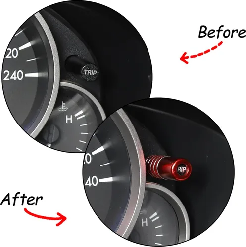 Vista 3 de Cubierta decorativa para barra de ajuste de tablero de instrumentos de aleación de aluminio para Mazda MX-5 RF Miata 2009-2015 (rojo)