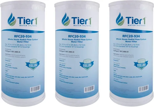 Vista 12 de Tier1 Filtro de agua de 0.5 micrones, 10 x 4.5 Cartucho de repuesto para filtro de bloque de carbono para toda la casa Reemplazo para filtro