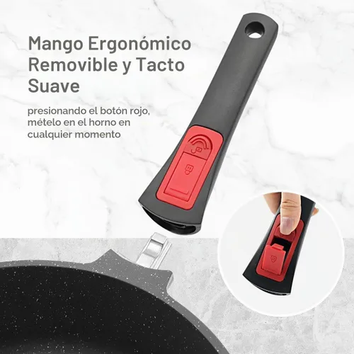 Vista 3 de AIKENBBKK Sartén de 10 pulgadas de profundidad con tapa, sartén Negro