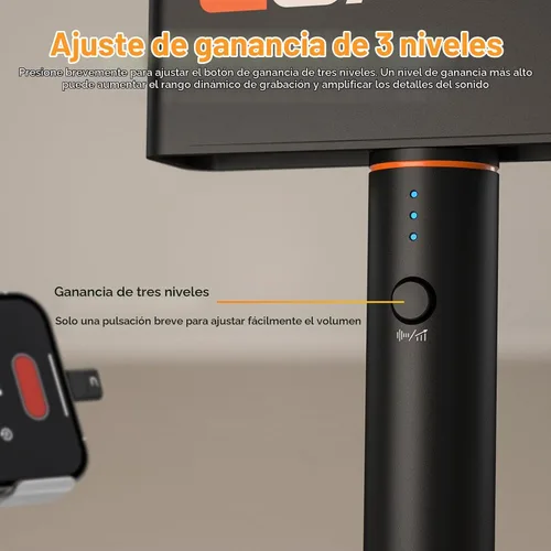 Vista 6 de COMICA Revo S Micrófono de mano inalámbrico, micrófono profesional de entrevista de mano para iPhone16 15, teléfonos Android, computadoras