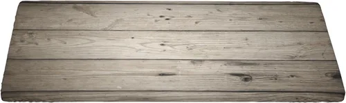 Vista 2 de GTEVUTS Mantel rústico de grano de madera oscura envejecida, 5 x 2.2 pies, ajustable, rectangular, tela de poliéster con bordes elásticos retro