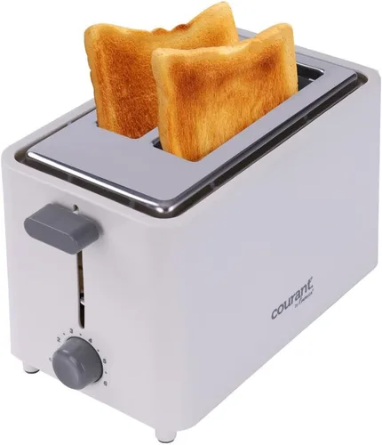 Vista 8 de Courant Tostadora de 2 rebanadas Cool Touch con ranuras extra anchas para pan, bagels y waffles con 6 configuraciones de tostado ajustables, bandeja