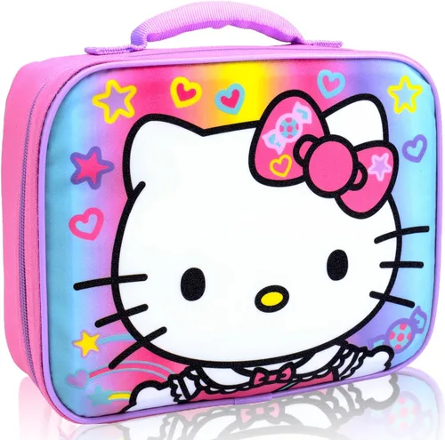 Vista 3 de Hello Kitty Paquete de lonchera para niñas con bolsa de almuerzo aislada