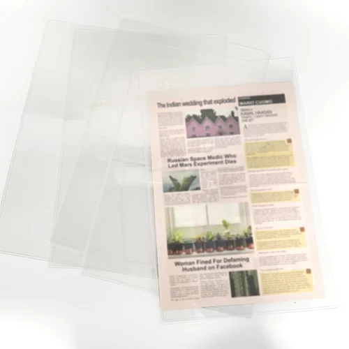 Vista 7 de Rainmae Paquete de 5 protectores rígidos de impresión de 11 x 17 pulgadas, protectores de hojas de plástico duro impermeables transparentes, fundas
