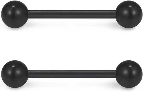 Vista 3 de Ruifan 14G 916 pulgadas Bioflex - Piercing de acrílico flexible para pezón y lengua recta, 14-30 piezas, Acrílico