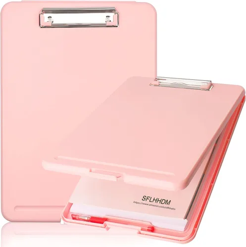 Vista 14 de Portapapeles con almacenamiento, portapapeles de almacenamiento con clip, portapapeles plegables para enfermeras, para papeles de 8.5x11, estuches